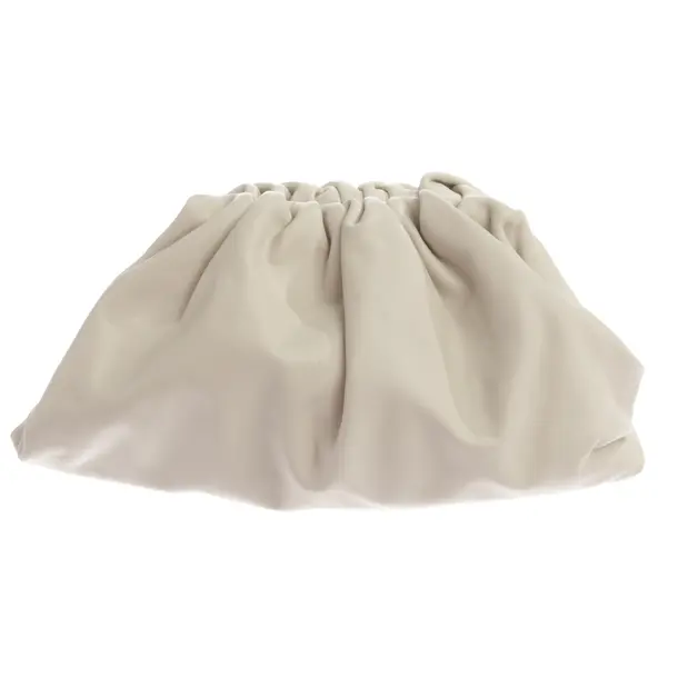 Clutch Bag, in Light Gray, Leather, Bottega Veneta