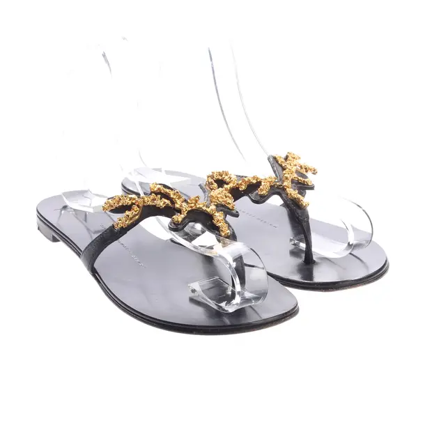 Sandalen, in Schwarz, Giuseppe Zanotti