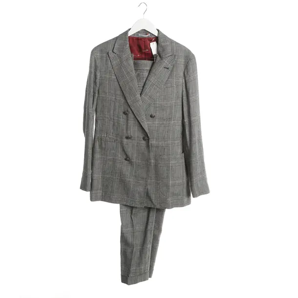 Suit, in Black, Cotton, Brunello Cucinelli