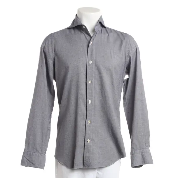 Hemd, in Blau, Baumwolle, Finamore 1925