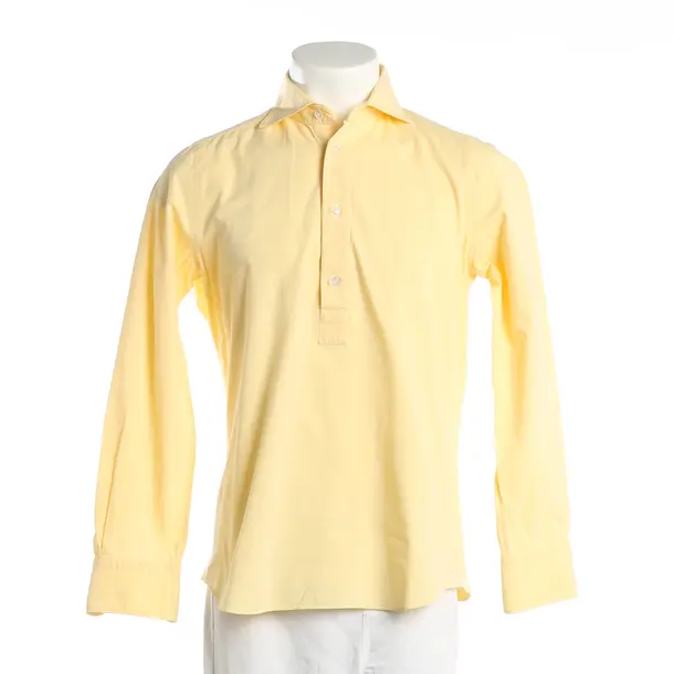 Shirt, in Yellow, Cotton, Finamore 1925