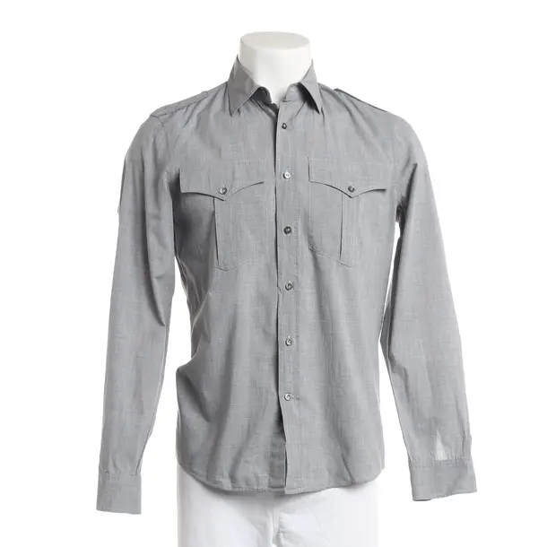 Hemd, in Hellgrau, Baumwolle, Brunello Cucinelli