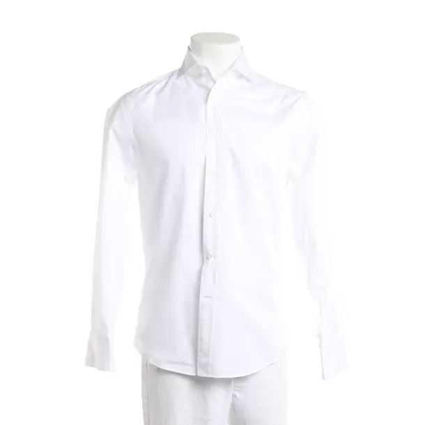 Shirt, in White, Cotton, Brunello Cucinelli