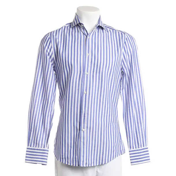 Shirt, in Blue, Cotton, Brunello Cucinelli