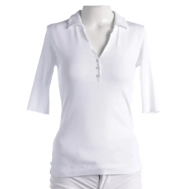 Long Sleeve Shirt, in White, Cotton, Marc Cain Sports