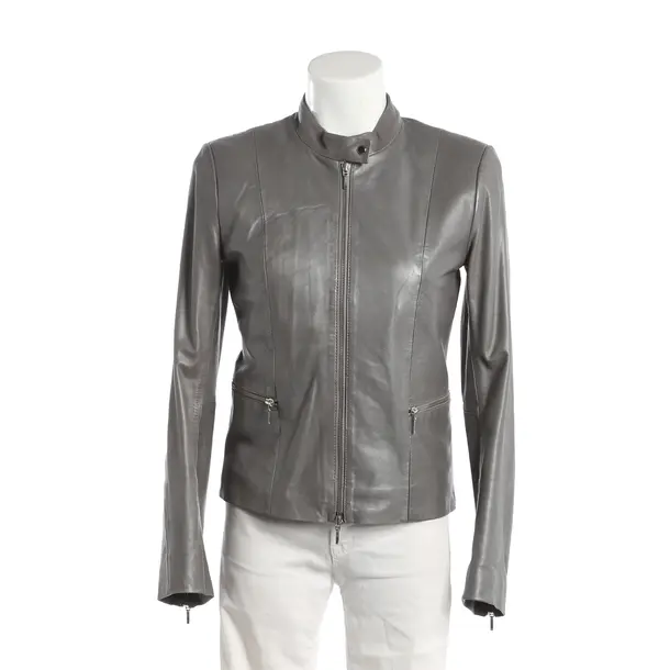 Lederjacke, in Grau, Leder, Herzensangelegenheit