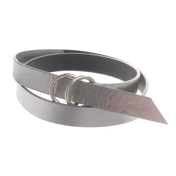 Belt, in Silver, Leather, Closed