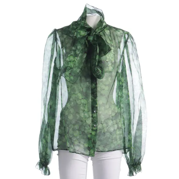 Blouse, in Green, Silk, Dolce & Gabbana