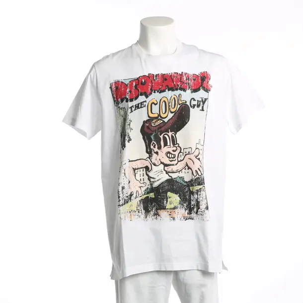 T-Shirt, in Weiß, Baumwolle, Dsquared