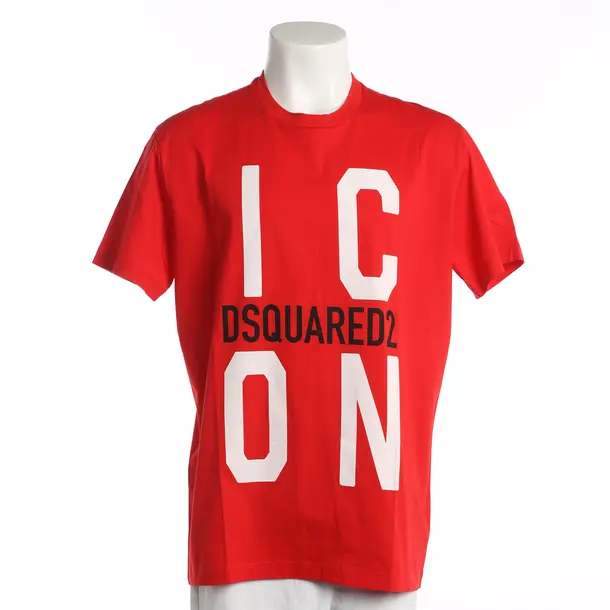 T-Shirt, in Red, Cotton, Dsquared