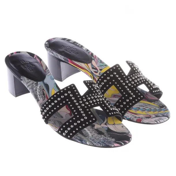 Heeled Sandals, in Black, Hermès