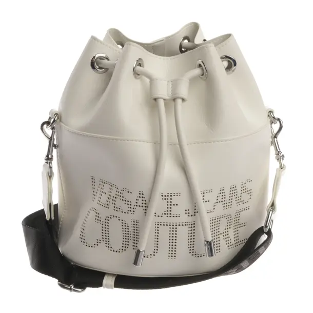 Borsa a secchiello, in Bianco, Pelle, Versace Jeans Couture