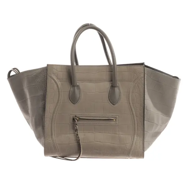 Handtasche, in Grau, Leder, Céline