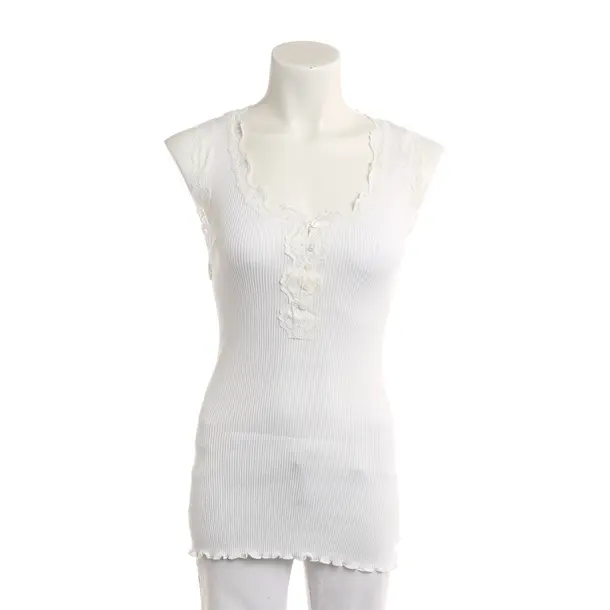 Top, in White, Silk, Rosemunde