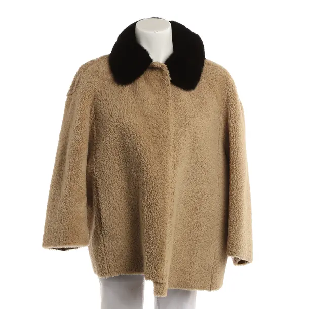 Lederjacke, in Hellbraun, Leder, Prada