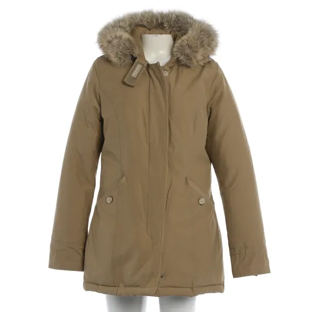 Winter Jacket, in Light Brown, Cotton, Woolrich