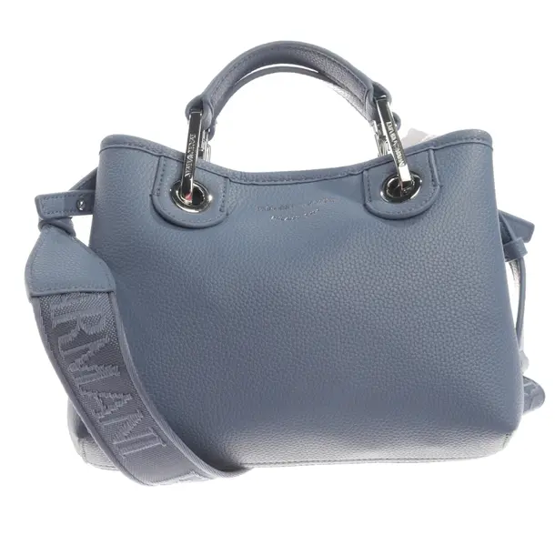 Handbag, in Blue, Leather, Emporio Armani