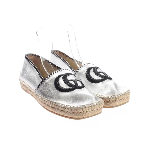 Espadrilles, in Silber, Gucci