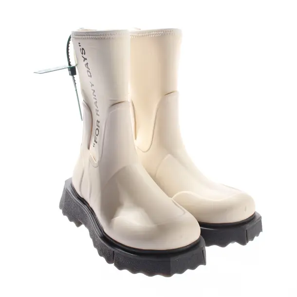 Gummistiefel, in Beige, Off-White