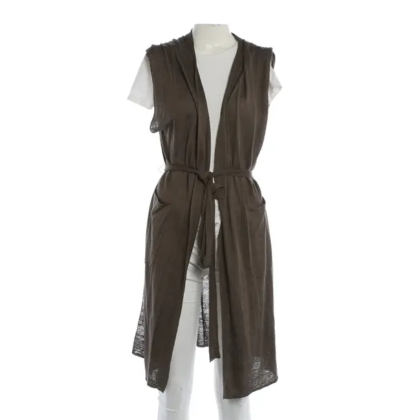 Vest, in Dark Green, Linen, Marc Cain