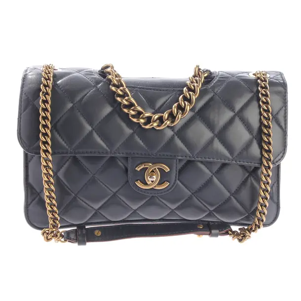 Shoulder Bag, in Blue, Leather, Chanel