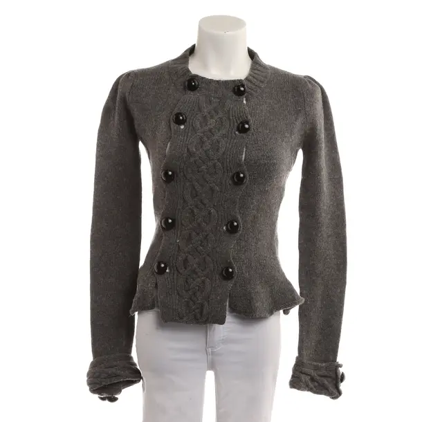 Cardigan, in Gray, Wool, By Malene Birger