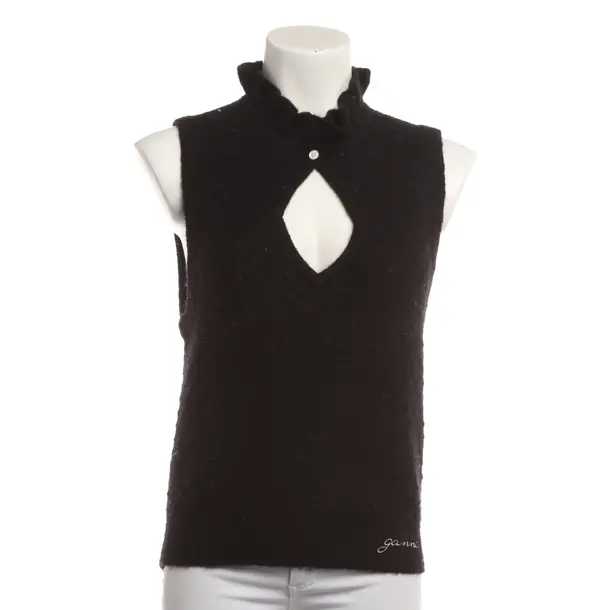 Top, in Schwarz, Wolle, Ganni