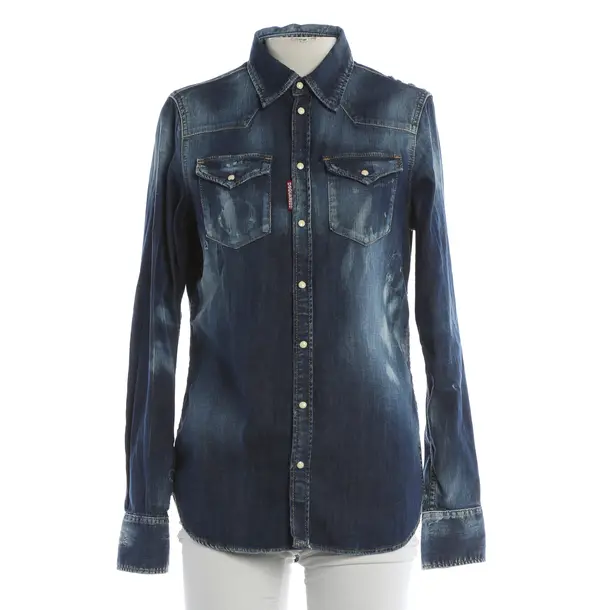 Blouse, in Blue, Cotton, Dsquared