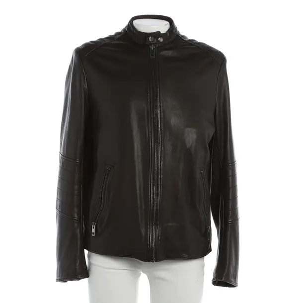 Lederjacke, in Braun, Leder, Hugo Boss Orange