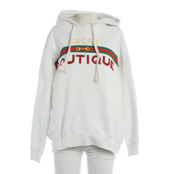 Hoodie, in Weiß, Baumwolle, Gucci