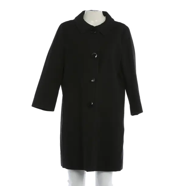 Mid-Season Coat, in Black, Cotton, Herno