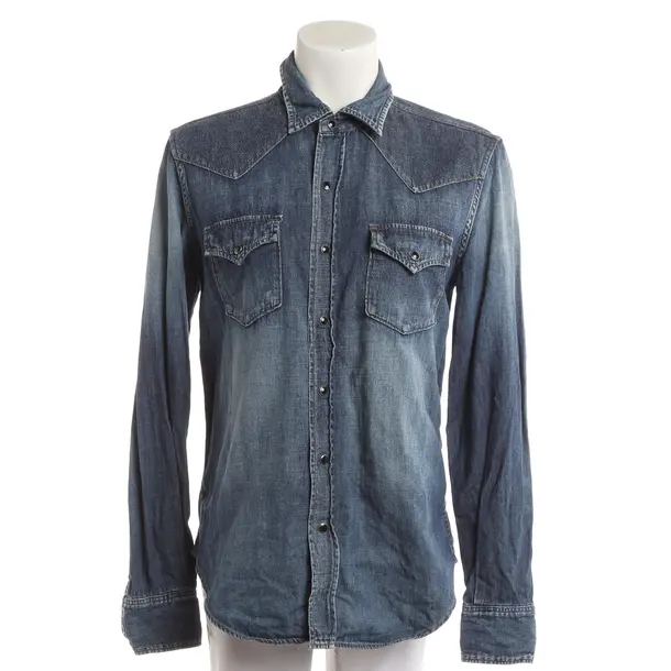 Camicia in denim, in Blu, Cotone, Saint Laurent