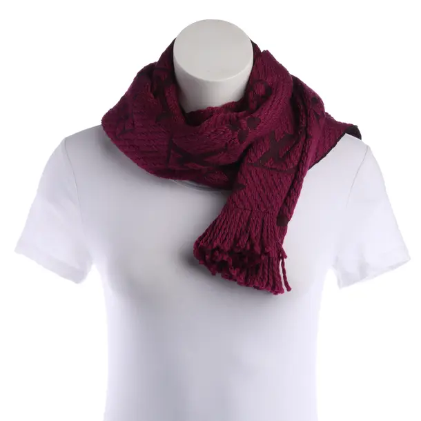 Scarf, in Bordeaux, Wool, Louis Vuitton