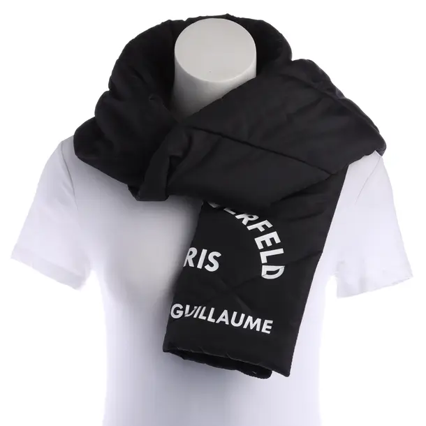 Scarf, in Black, Polyester, Karl Lagerfeld