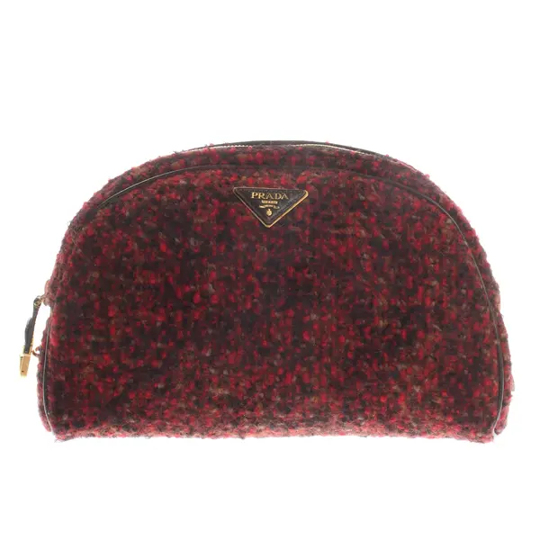 Kosmetiktasche, in Mehrfarbig, Wolle, Prada
