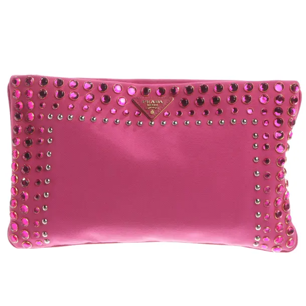 Clutch, in Rosa, Polyester, Prada
