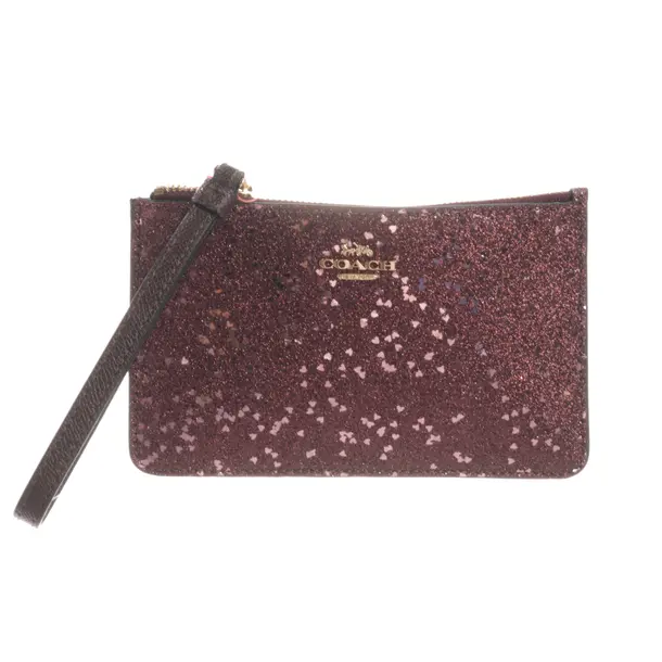 Clutch Bag, in Red, Polyester, Coach