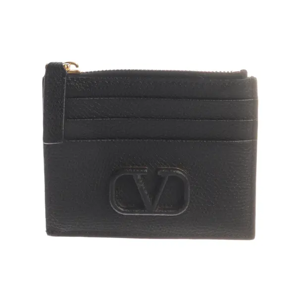 Card Holder, in Black, Leather, Valentino