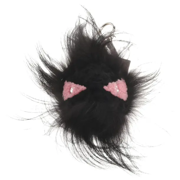 Schlüsselanhänger, in Schwarz, Polyester, Fendi