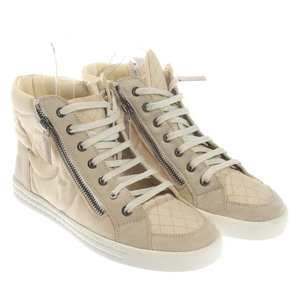 High-Top Sneakers, in Beige, Chanel
