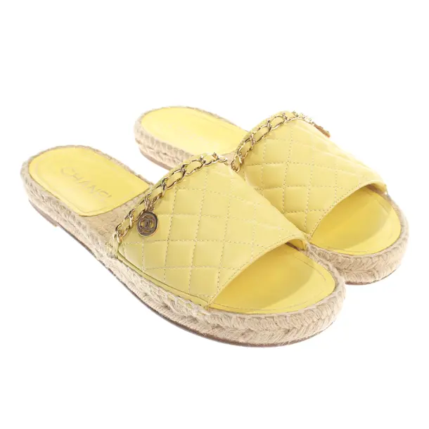 Sandalen, in Gelb, Chanel