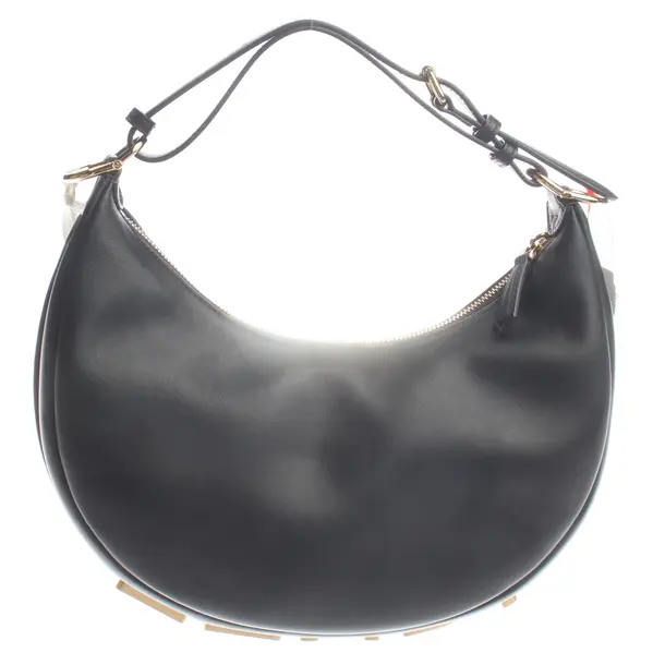 Shoulder Bag, in Black, Leather, Fendi
