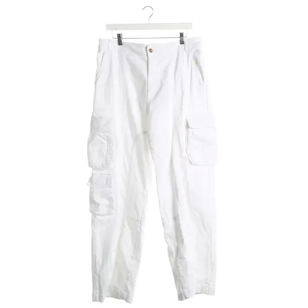 Pants, in White, Cotton, Versace Jeans Couture