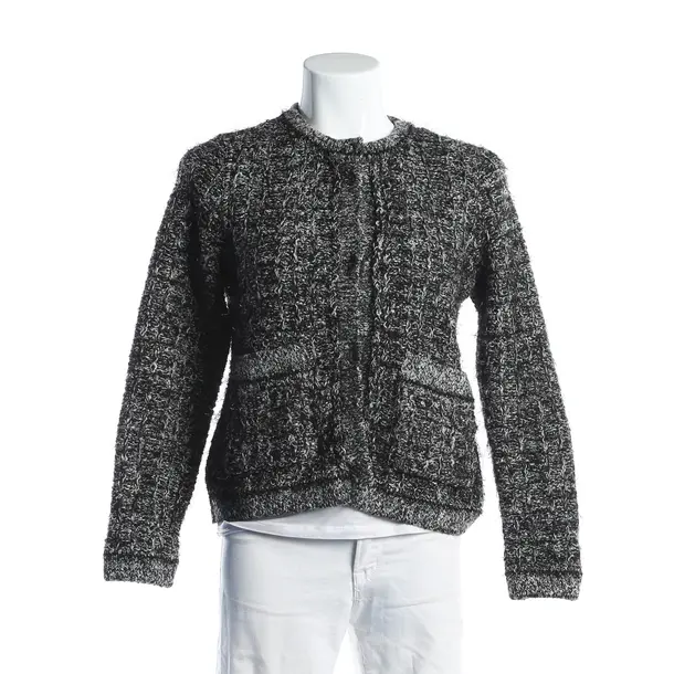 Cardigan, in Black, Cotton, Bruno Manetti