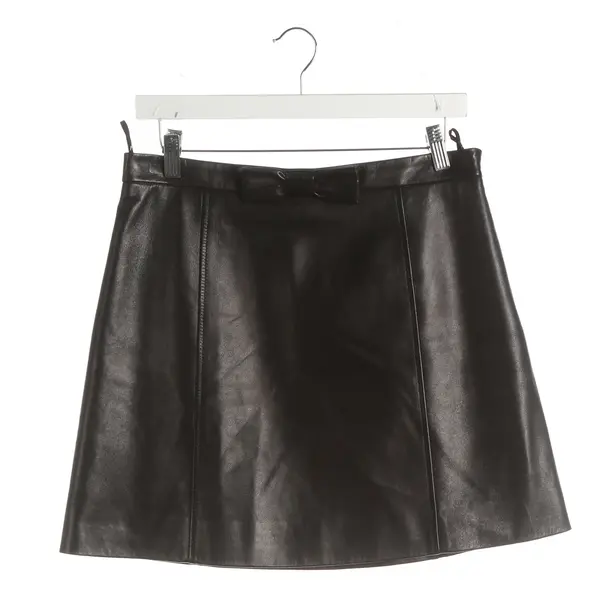 Skirt, in Black, Leder, Miu Miu