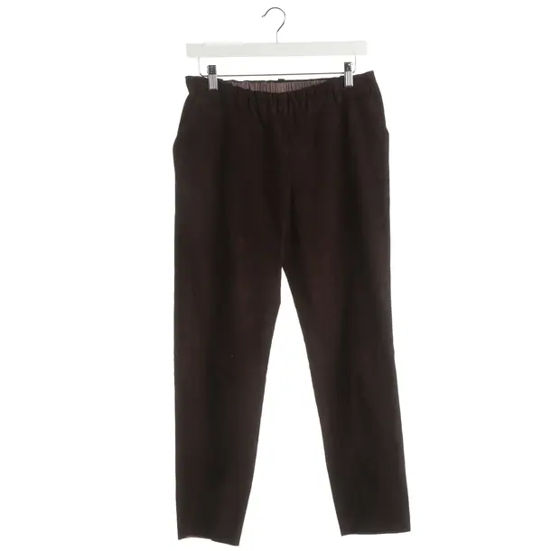 Hose, in Dunkelbraun, Leder, Stouls