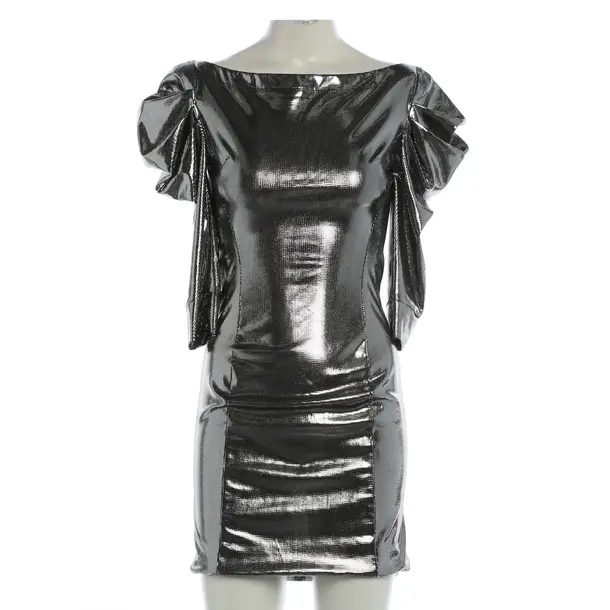 Cocktail Dress, in Silver, Polyester, Just Cavalli