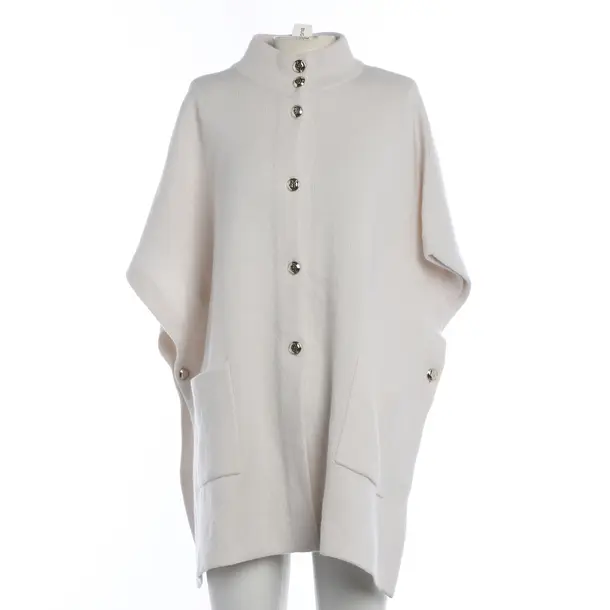 Poncho, in Cream, Wool, Hemisphere