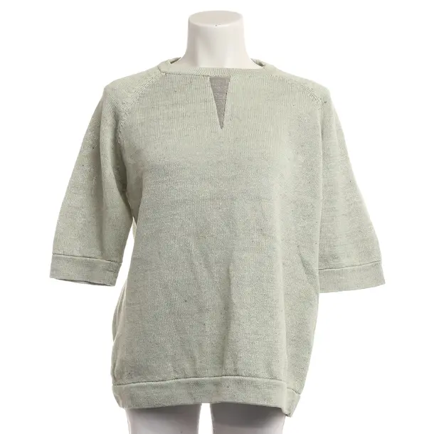 Pullover, in Hellgrün, Baumwolle, Brunello Cucinelli