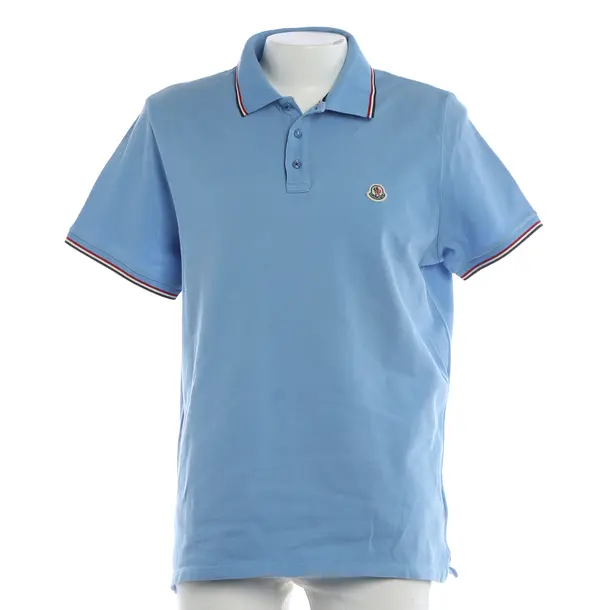Polo Shirt, in Light Blue, Cotton, Moncler